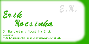 erik mocsinka business card